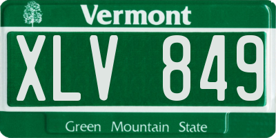 VT license plate XLV849