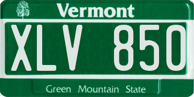VT license plate XLV850