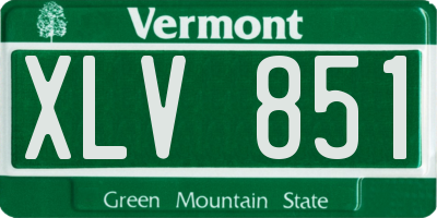 VT license plate XLV851