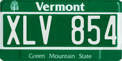 VT license plate XLV854