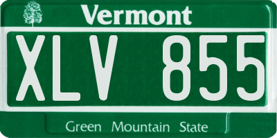 VT license plate XLV855