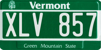 VT license plate XLV857