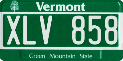 VT license plate XLV858