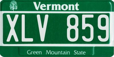 VT license plate XLV859