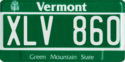 VT license plate XLV860