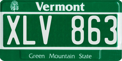 VT license plate XLV863