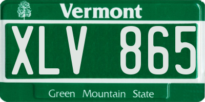 VT license plate XLV865