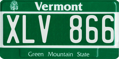 VT license plate XLV866