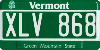 VT license plate XLV868