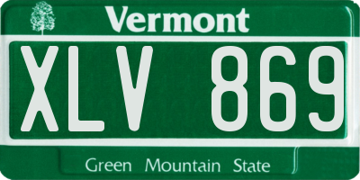 VT license plate XLV869