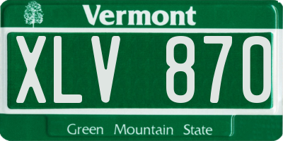 VT license plate XLV870