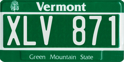 VT license plate XLV871