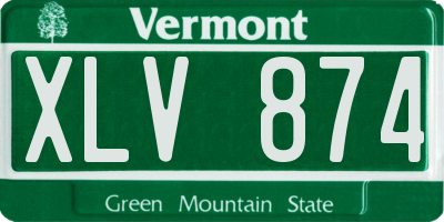 VT license plate XLV874
