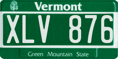 VT license plate XLV876