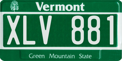 VT license plate XLV881