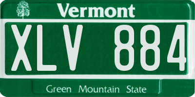 VT license plate XLV884