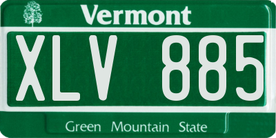 VT license plate XLV885