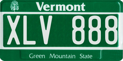 VT license plate XLV888
