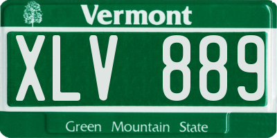 VT license plate XLV889