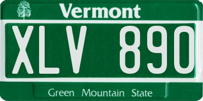 VT license plate XLV890