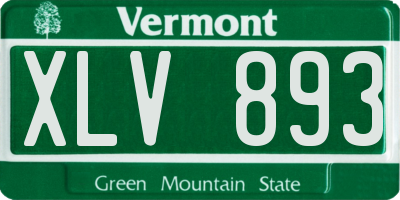 VT license plate XLV893