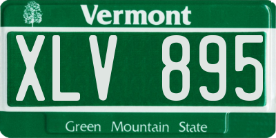 VT license plate XLV895