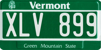 VT license plate XLV899
