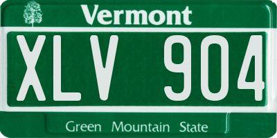 VT license plate XLV904