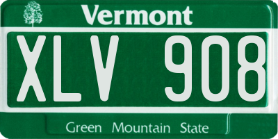 VT license plate XLV908