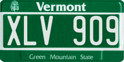 VT license plate XLV909