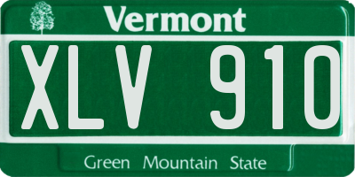 VT license plate XLV910