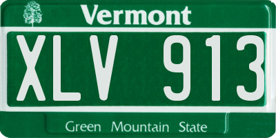 VT license plate XLV913