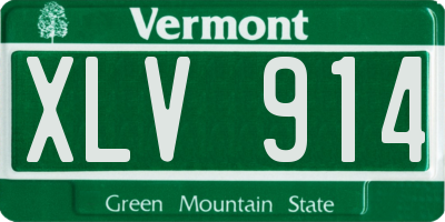 VT license plate XLV914