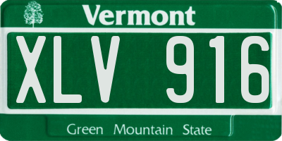VT license plate XLV916