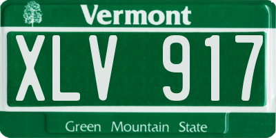 VT license plate XLV917
