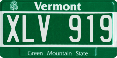 VT license plate XLV919