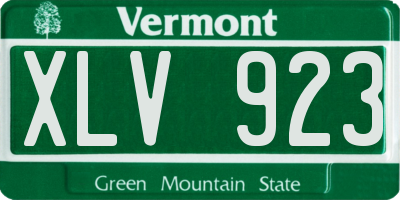 VT license plate XLV923