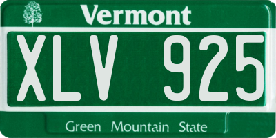 VT license plate XLV925
