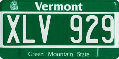 VT license plate XLV929