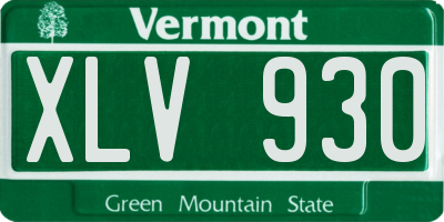 VT license plate XLV930