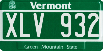 VT license plate XLV932