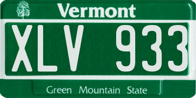 VT license plate XLV933