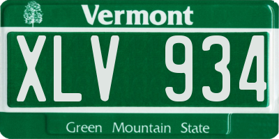VT license plate XLV934