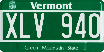 VT license plate XLV940