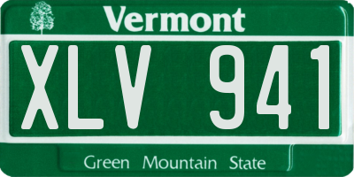 VT license plate XLV941