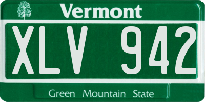 VT license plate XLV942