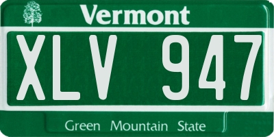 VT license plate XLV947