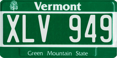 VT license plate XLV949