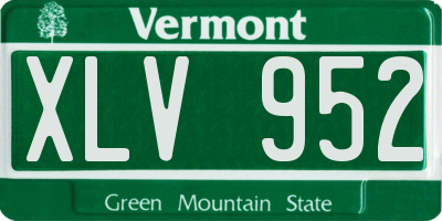 VT license plate XLV952