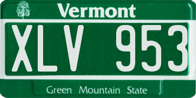 VT license plate XLV953